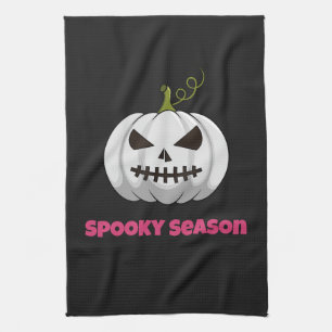 Griezelig Seizoen Halloween Handdoek Met Witte Pom