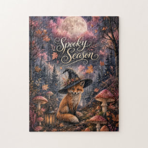 Griezelig Seizoen – Heks Vos Herfst Bos Legpuzzel