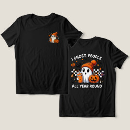 Griezelig Seizoen Herfst Outfit – Cute Geest Hallo Tri-Blend Shirt