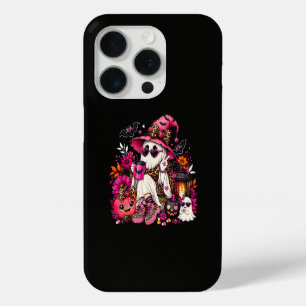 Griezelig Seizoen Lief Geestje in Heksenhoed en Po iPhone 15 Pro Case