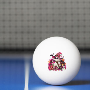 Griezelig Seizoen Lief Geestje in Heksenhoed en Po Pingpongbal
