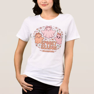 Griezelig Seizoen - Mooie Roze Geesten Halloween G Tri-Blend Shirt