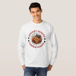 Griezelig Seizoen Pompoen Reden Lange Mouwen T-Shi T-shirt