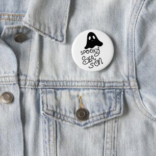 Griezelig seizoen schattig spook Halloween knop Ronde Button 5,7 Cm