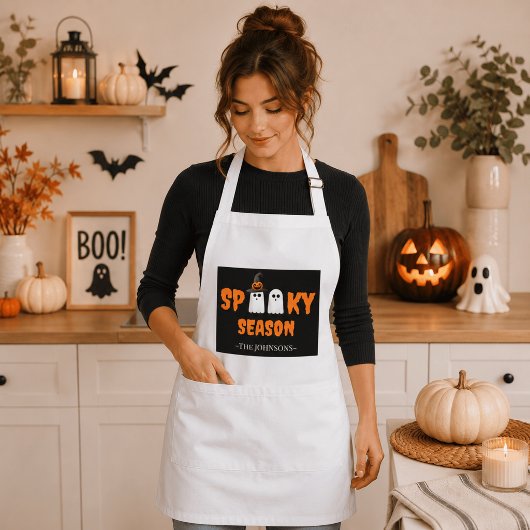 Griezelig Seizoen Schort – Grappig Halloween Keuke