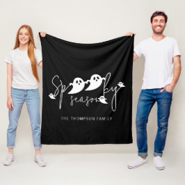 Griezelig Seizoen Schrift en Witte Geesten Hallowe Fleece Deken