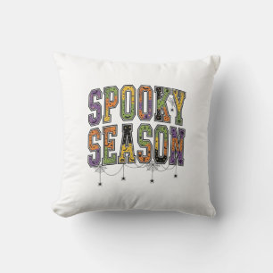 Griezelig Seizoen Vintage Halloween Typografie Ont Kussen