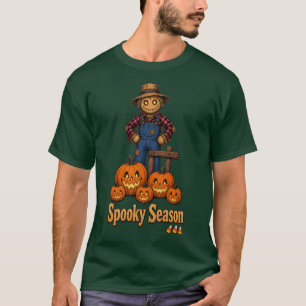 Griezelig Seizoen Vogelverschrikker/Jack-O-Lantern T-shirt