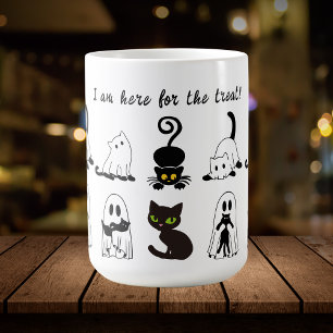 Griezelig seizoen Zwarte Kat Halloween Koffiemok