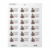 Griezelig Skelet Gotische Kerst Etiket (Full Sheet)
