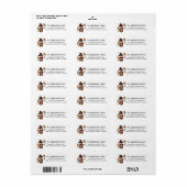 Griezelig Skelet Halloween Feest Adres Etiket (Full Sheet)