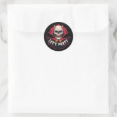Griezelig Skelet Halloween Feest Ronde Sticker (Tas)