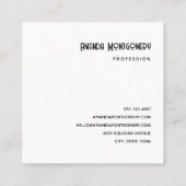 Griezelig Skelet & Herfst Pompoenen Halloween Vierkante Visitekaartje (Achterkant)