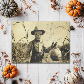 Griezelig  Skelet in maïsveld Briefkaart