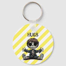 griezelig skelet jongen geven knuffels cartoon got sleutelhanger