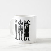 Griezelig Skelet Trio Halloween Mok (Voorkant links)