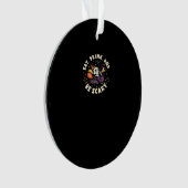 Griezelig skelet viert Halloween Eet Drink Ornament (voorkant)