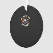 Griezelig skelet viert Halloween Eet Drink Ornament (voorkant)