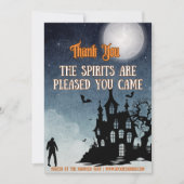 Griezelig Soirée Halloween Bedankkaart (Voorkant)