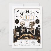 Griezelig Soirée Halloween Dinnerparty Feestdagenkaart (Voorkant)