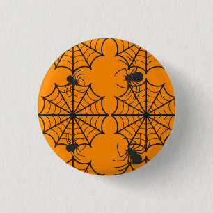 Griezelig Spinnenweb Halloween Ronde Button 3,2 Cm