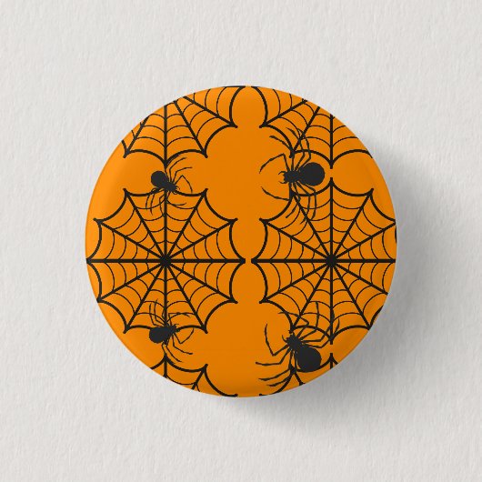 Griezelig Spinnenweb Halloween Ronde Button 3,2 Cm (Voorkant)