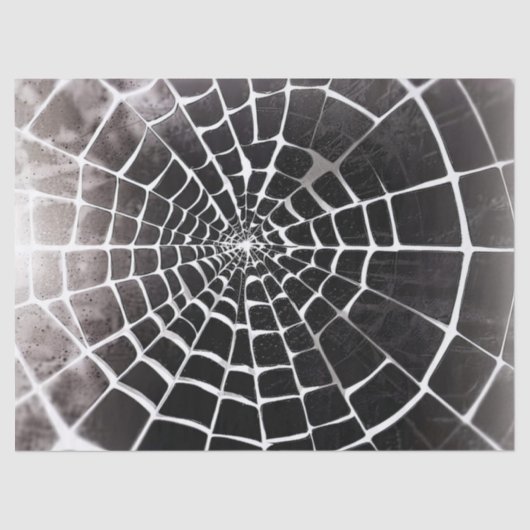 Griezelig spinnenwebpatroon verjaardag cadeau verp tissuepapier (Voorkant)