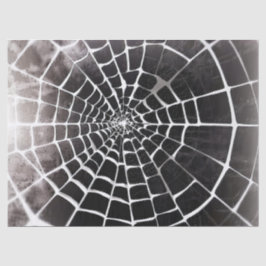 Griezelig spinnenwebpatroon verjaardagscadeau verp tissuepapier