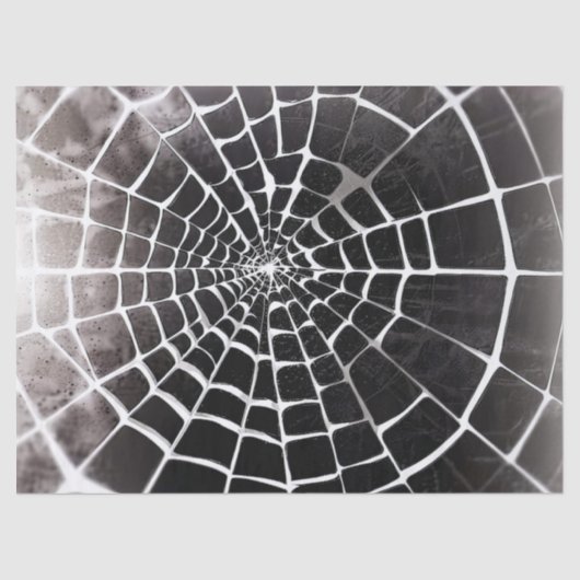 Griezelig spinnenwebpatroon verjaardagscadeau verp tissuepapier (Voorkant)