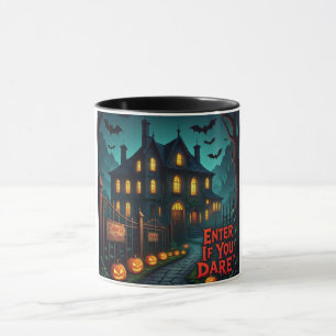 Griezelig Spokenhuis & Vleermuizen Halloween Mok