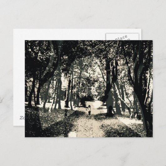 Griezelig spook in het briefkaart van het (Voorkant / Achterkant)