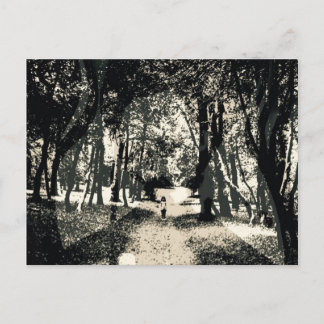 Griezelig spook in het briefkaart van het