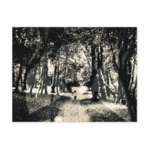 Griezelig spook in het briefkaart van het