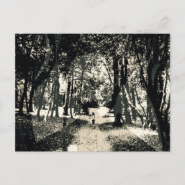 Griezelig spook in het briefkaart van het