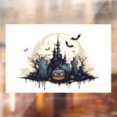 griezelig spookachtig halloween scène raamsticker (Vel 2)
