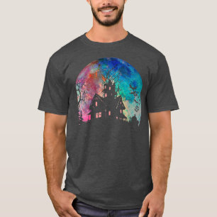 Griezelig spookhuis & griezelige waterverf volle m t-shirt