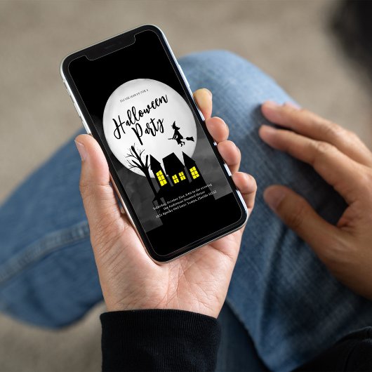 Griezelig spookhuis Halloween-feest op maat Kaart