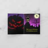 Griezelig Spookhuis Halloween Kaart (Binnen)