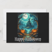 griezelig spookhuis halloween party uitnodigingen (Achterkant)