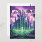 griezelig spookhuis | Happy Halloween Briefkaart (Voorkant / Achterkant)