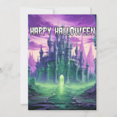 griezelig spookhuis | Happy Halloween Feestdagenkaart (Voorkant)