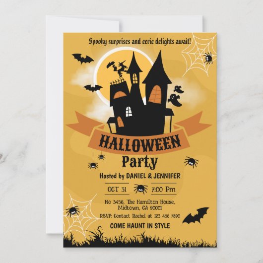 Griezelig spookhuis maanverlicht Griezeld Griezelf Kaart (Voorkant)