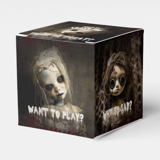 Griezelig spookpop Halloween gunst dozen | griezel Bedankdoosjes (Voorkant Zijde)