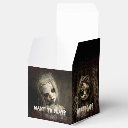 Griezelig spookpop Halloween gunst dozen | griezel Bedankdoosjes (Geopend)