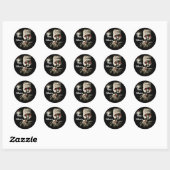 griezelig spookpop halloween kostuum party ronde sticker (Vel)