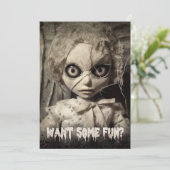 griezelig spookpop halloween party uitnodiging (Staand voorkant)