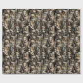 griezelig spookpop spooky halloween cadeaupapier (Vlak)