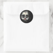 Griezelig Spooky Doll Halloween Gore Ronde Sticker (Tas)