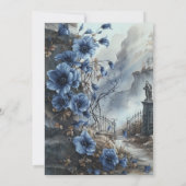 Griezelig Spooky Graveyard Cemetery Halloween Part Kaart (Achterkant)