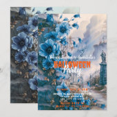 Griezelig Spooky Graveyard Cemetery Halloween Part Kaart (Voorkant / Achterkant)